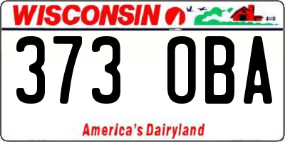 WI license plate 373OBA