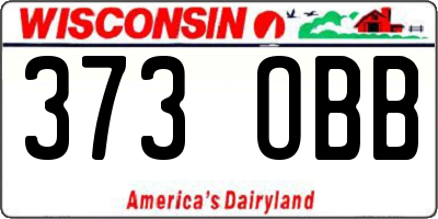 WI license plate 373OBB