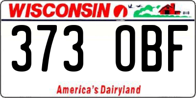 WI license plate 373OBF
