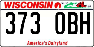 WI license plate 373OBH
