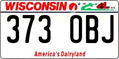 WI license plate 373OBJ