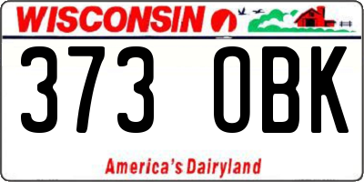 WI license plate 373OBK