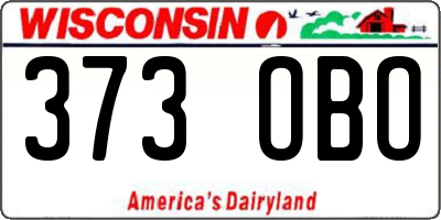 WI license plate 373OBO