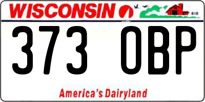WI license plate 373OBP