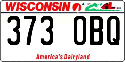 WI license plate 373OBQ