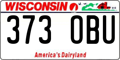 WI license plate 373OBU