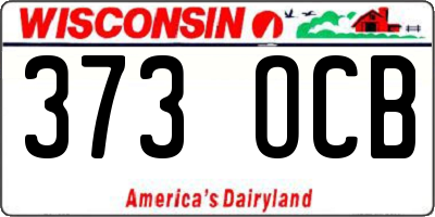 WI license plate 373OCB