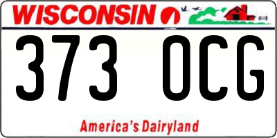 WI license plate 373OCG