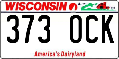 WI license plate 373OCK