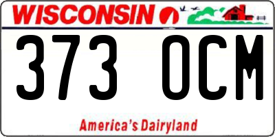WI license plate 373OCM