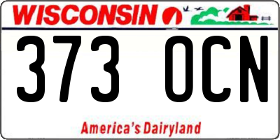 WI license plate 373OCN