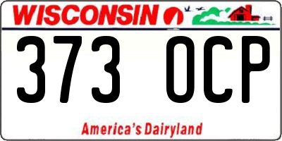 WI license plate 373OCP