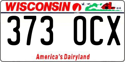 WI license plate 373OCX