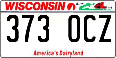 WI license plate 373OCZ