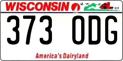 WI license plate 373ODG