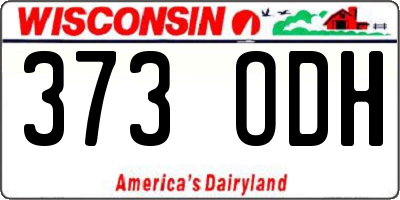 WI license plate 373ODH