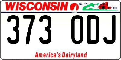 WI license plate 373ODJ
