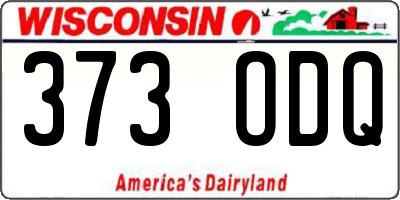 WI license plate 373ODQ