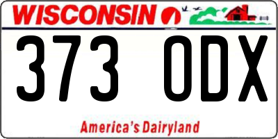 WI license plate 373ODX