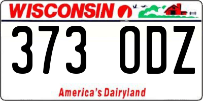 WI license plate 373ODZ