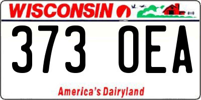 WI license plate 373OEA