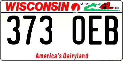 WI license plate 373OEB