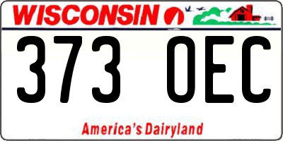WI license plate 373OEC