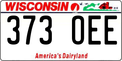 WI license plate 373OEE