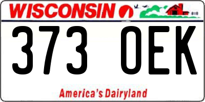 WI license plate 373OEK