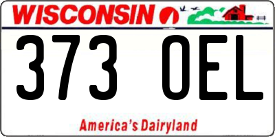 WI license plate 373OEL