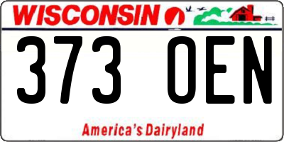 WI license plate 373OEN