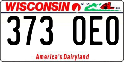 WI license plate 373OEO
