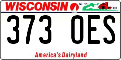 WI license plate 373OES