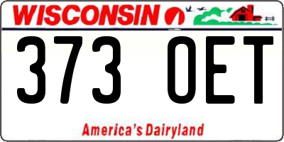 WI license plate 373OET