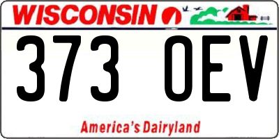 WI license plate 373OEV