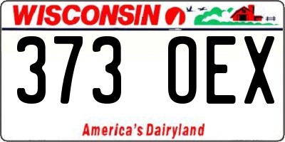 WI license plate 373OEX