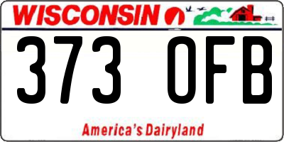 WI license plate 373OFB