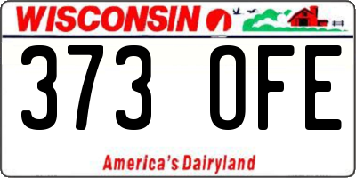WI license plate 373OFE