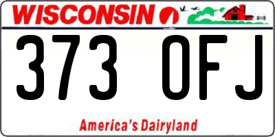 WI license plate 373OFJ