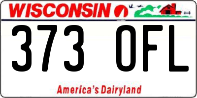 WI license plate 373OFL