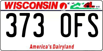WI license plate 373OFS