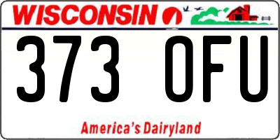 WI license plate 373OFU