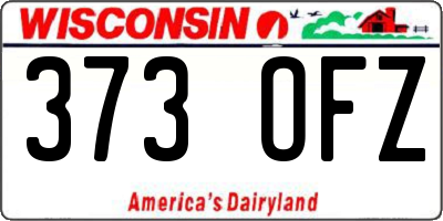WI license plate 373OFZ