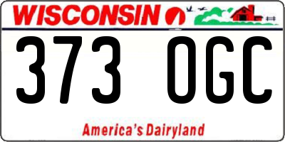 WI license plate 373OGC