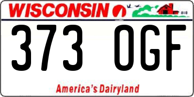 WI license plate 373OGF