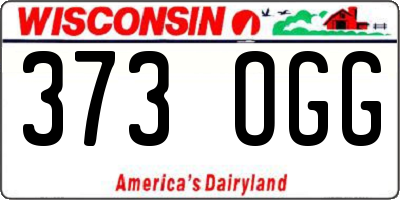 WI license plate 373OGG