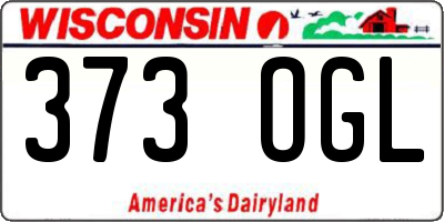 WI license plate 373OGL