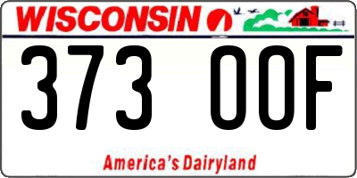 WI license plate 373OOF