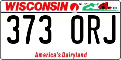 WI license plate 373ORJ