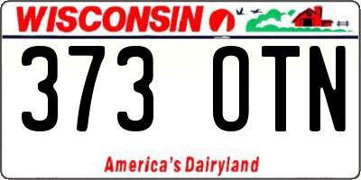 WI license plate 373OTN